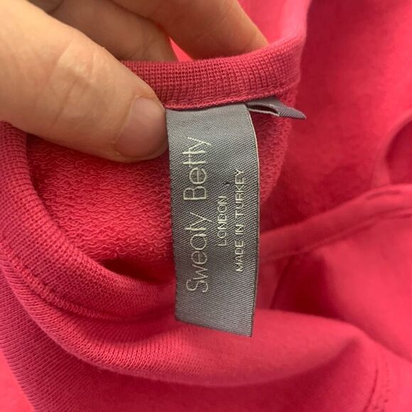 New Sweaty Betty After Class Sport Sweatshirt Tayberry Pink Size M - Picture 4 of 9